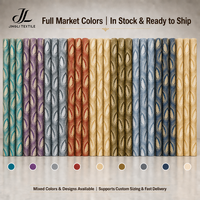 Rouleau de tissu occultant jacquard 100 % polyester tissé pour rideaux, textile de maison 180 GSM, largeur 280 cm, pour fournisseur mondial de décoration intérieure