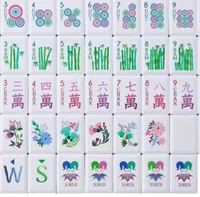Tuiles de Mahjong Américaines en Gros, Expédition Rapide, Acrylique Gravé Personnalisé, Blanc Luxe, Ensemble de Voyage du Dimanche, Divertissement