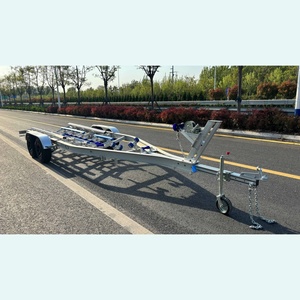 Remorque de bateau en aluminium à double essieu de 28 pieds avec couchettes en polyéthylène, chargement facile, vente chaude, pour bateaux de 25 à 27 pieds avec VIN et DOT - Product Image 4