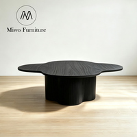 Table basse moderne en bois massif de chêne naturel pour salon, ensemble de tables basses de luxe nordique pour extérieur, personnalisable