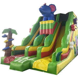 Château gonflable double toboggan géant, nouveau design, pour l'extérieur et l'intérieur, toboggan animalier sec pour enfants et adultes, idéal pour la récréation - Product Image 4