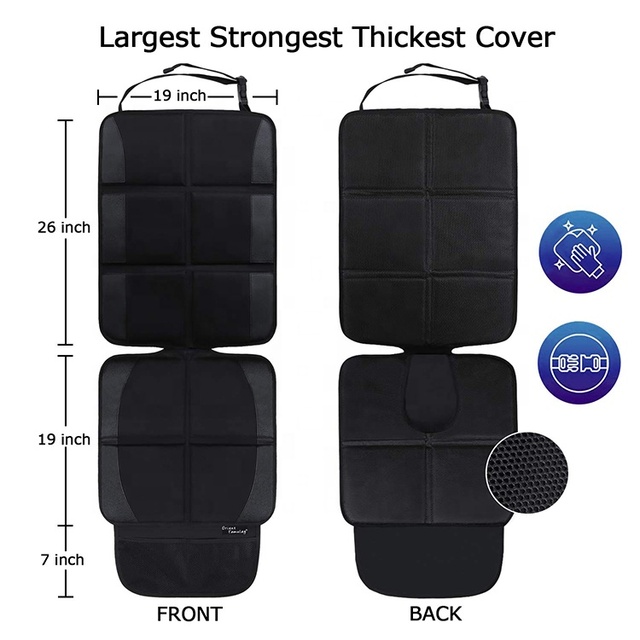 Lot De 2 Protections De Siège Auto Enfant JEYORZY - Taille Universelle, étanches, Faciles à Nettoyer - Pour Apprentissage De La Propreté Et Voyages - Couleur Noir