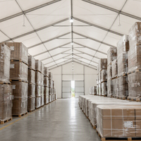 Tente d'entrepôt temporaire industrielle résistante au vent et à la neige, grande auvent de stockage extérieur en aluminium