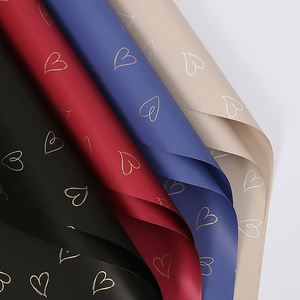 New Arrival 58*58cm Heart Pattern Printed Floral <b>Wrapping</b> <b>Paper</b> for Flowers Florist Bouquet Wrapper - Product Image 2