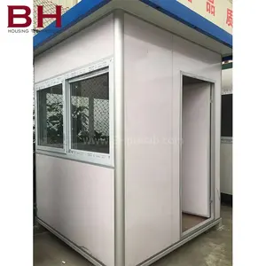 Safe metal shack elegant sentry box portable temporary kiosk security cabin small guard house outdoor modern security booth