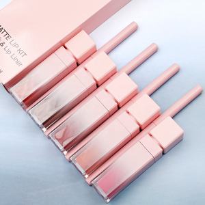 Benutzer definierte Private Label Makeup Lip Combo mit Lip gloss Lip Liner 2 in 1 Pink Matte Nude Lip gloss Lip liner Kit - Product Image 6