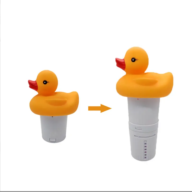 Küçük boy sarı ördek kimyasal dağıtıcı yüzme havuzu küçük kimyasal dağıtıcı sevimli ördek hayvan <span class=keywords><strong>klor</strong></span> dağıtıcı