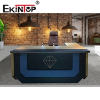 Vente en gros d'usine, grandes quantités, bureau d'ordinateur, table de direction unique, bureau en bois d'acajou