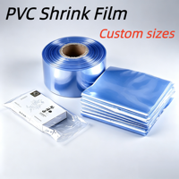 Films plastiques PVC, film rétractable transparent en polychlorure de vinyle, impression de logo personnalisée, fourniture directe d'usine