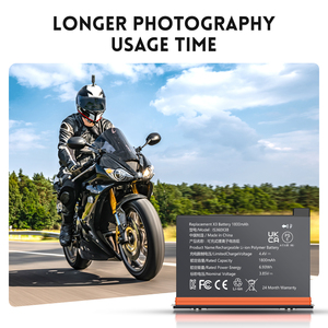 Batería de Repuesto para Cámara <span class=keywords><strong>Insta360</strong></span> X3 <span class=keywords><strong>ONE</strong></span> X3, 1800mAh, Recargable, de Polímero de Litio, Naranja, en Existencia, Accesorios - Product Image 6