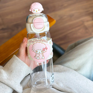 Zuo Mu Kuromi <b>Water</b> <b>Bottle</b> 700Ml <b>With</b> <b>Straw</b> Bpa Free For Kids School Use - Product Image 3