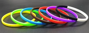 Bulk Cheap Charm Thin Bracelet Mixed Colors Wristband Silicon Custom Logo