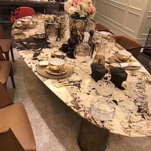 Dalle de Table en marbre blanc, Onyx blanche, bordure de luxe translucide pour Table - Product Image 4