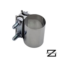 Abrazadera de escape de alto rendimiento de 2.0 pulgadas, junta a tope, de acero inoxidable 304, para acoplar convertidores catalíticos automotrices