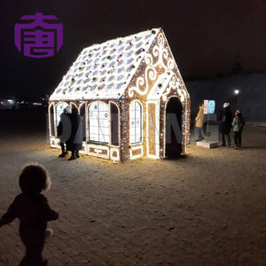 Lámpara de Decoración Navideña para Exteriores, Diseño de Casa 3D Grande, Luces LED de Fantasía, Color Personalizable, Moderna, Resistente a la Lluvia IP65, Fácil Instalación - Product Image 2