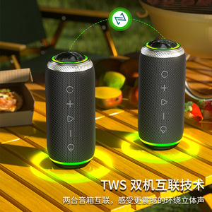 Portable <b>Bluetooth</b> Speaker <b>Wireless</b> Waterproof Colorful Led Light High Power Heavy Bass With <b>Microphone</b> Outdoor Use - Product Image 5
