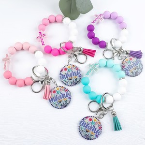 Porte-clés perlé, Bracelet <span class=keywords><strong>à</strong></span> boules en strass, Pendentif <span class=keywords><strong>à</strong></span> pompon, Pendentif de <span class=keywords><strong>sac</strong></span> - Product Image 5