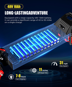 Scooter Eléctrico J15, Motor de 1600W, 31 MPH, 48V 18AH, Llantas Neumáticas Todoterreno de 11 Pulgadas, Frenos de Disco Dobles, Plegable, SJ15MAX, Scooters Lectriq - Product Image 5