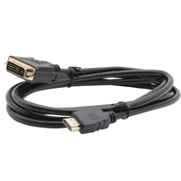 Cable HDMI Macho a DVI Macho de Alta Velocidad 1080P, 1m/2m, Revestimiento de PVC, Resolución 4K, para Proyector, Monitor, Reproductor de DVD, Cámara
