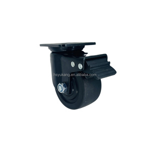 <span class=keywords><strong>Heavy</strong></span> <span class=keywords><strong>Duty</strong></span> 50 65 75mm Nylon M16 Gewinde Schwenk platte Brems rollen Niedriges Schwerkraft profil und geringe Höhe für 300-600kg Last - Product Image 1