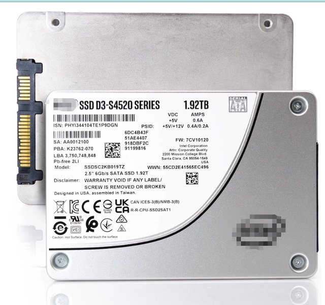 D3-S4520 3.84TB Solid State Drive - 2.5" Internal - SATA (SATA/600) SSDSC2KB038TZ01