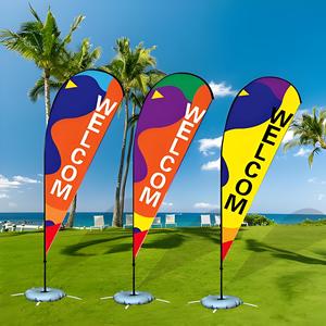 Wholesale 10ft Custom Flying Beach <strong>Flag</strong> Banner for Outdoor Advertising <strong>Promotional</strong> Feather <strong>Flags</strong> Banners - Product Image 3