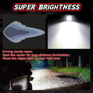 Lumière LED 3 pouces 12V à lumière blanche 6000K pour conduite tout-terrain, pick-up, SUV, remorques et véhicules - Product Image 3