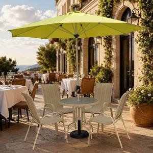 3x3M Commercial Heavy Duty Center Pole Patio Umbrella Aluminum Waterproof UV50+ Outdoor Hotel <strong>Garden</strong> Beach Crank <strong>Tilt</strong> <strong>Parasol</strong> - Product Image 2