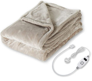 Manta Térmica de Felpa Suave con Termostato, Tamaño King Size 50*60 Pulgadas, Acolchada, Portátil, para Calentar el Cuerpo - Product Image 1
