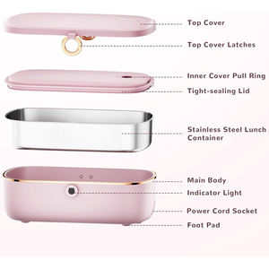 900ml <b>Electric</b> Stainless Steel Lunch Box Household <b>Food</b> <b>Warmer</b> - Product Image 4