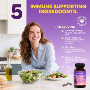 ODM OEM <span class=keywords><strong>Elderberry</strong></span>, витамин С и цинк, добавка для взрослых, 5 в 1, амбусука, черная Бузина, капсула, добавка для иммунной поддержки - Product Image 2