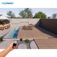 Couverture de piscine automatique électrique en acier inoxydable, télécommande, étanche, couverture de sécurité pour piscine extérieure, maison, hôtel, complexe hôtelier