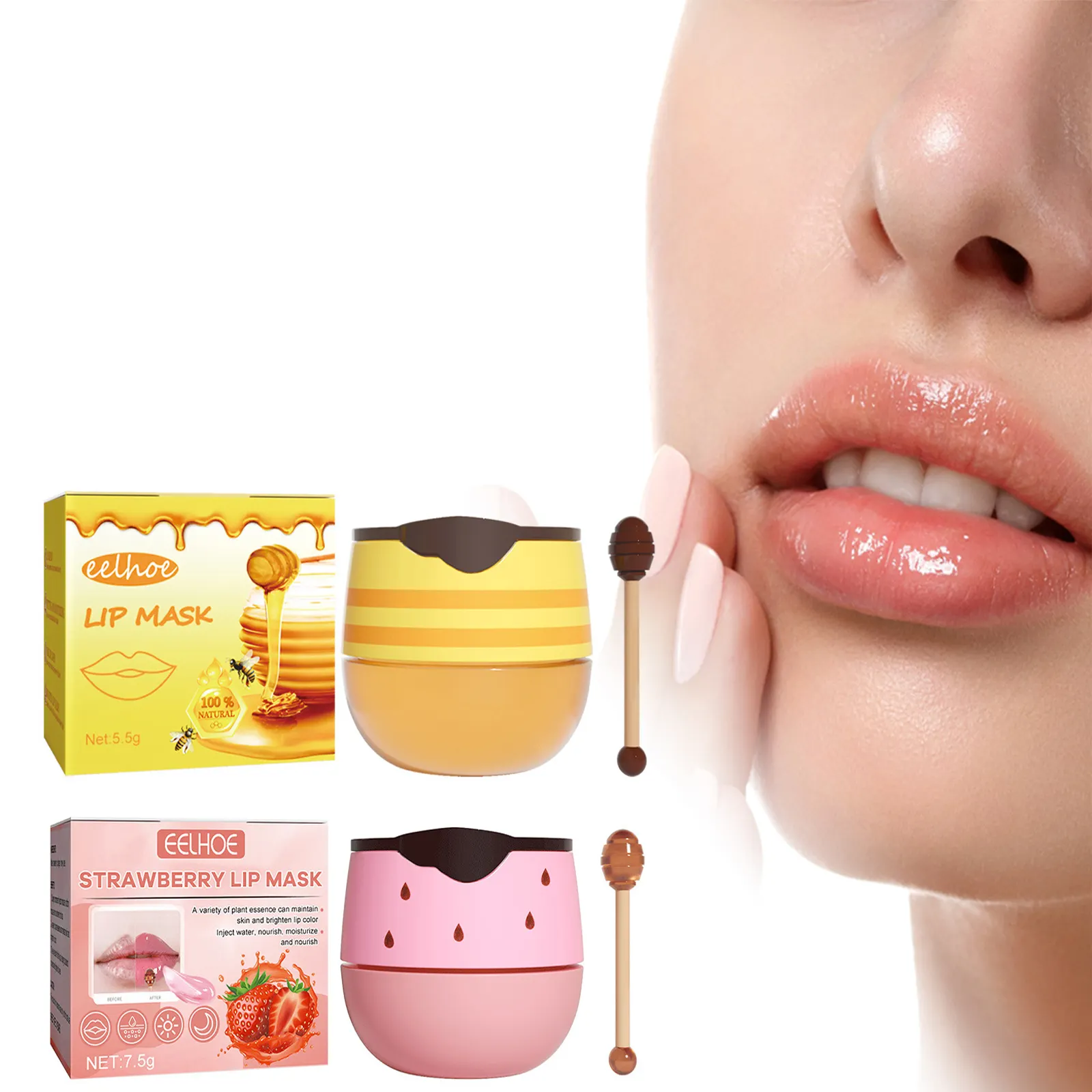 Moisturizing and Moisturizing Lip Mask to Lighten Black Lip Color and Repair Lip Lines, Non greasy and Easy to Absorb