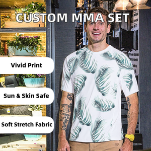 Logotipo Personalizado para Rashguard de MMA, Kimono de Jiu Jitsu para Hombre, Conjunto de 4 Piezas, Pantalones Cortos de Muay Thai, BJJ, Boxeo, Gimnasio, Spandex/Nailon, Manga Larga - Product Image 2