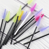 Brosse à cils micro multicolores de haute qualité Lymeebeauty, extensions de cils, plastique noir, jetable, écologique, mascara