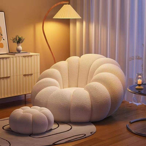 Canapé pouf moderne capitonné trois places, inclinable, confortable, avec housse amovible, pour salon - Product Image 3