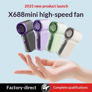 พัดลมมือถือรุ่นใหม่ X688 ปี 2026 ความเร็วสูงแบบเทอร์โบ ปรับความเร็วได้ <span class=keywords><strong>100</strong></span> ระดับ พัดลมพกพาขนาดเล็กแบบชาร์จไฟได้ ราคาโรงงาน พัดลมแรงสูง - Product Image 1