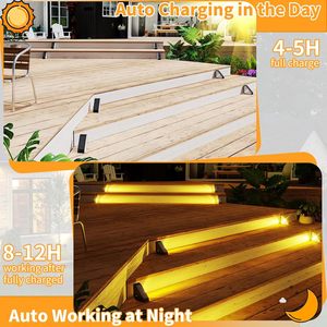 Hot Selling IP65 Waterproof Rechargeable DC Battery 3 LED Solar Step Lights for Outdoor Yard Stair Fence Garden - Product Image 2