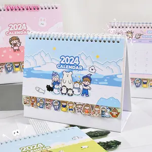 2024 Desk Calendar Office Desktop Decoration Children's Cute Self-disciplined Learning Schedule 493