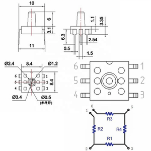 Taidacent 0-40kPa DIP-6 MPS20N0040D Áp Suất Không Khí Cảm Biến PS20N0040D-D MEMS Áp Suất Khí Đầu Dò Cho Máy Đo Huyết Áp - Product Image 6