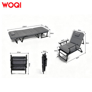 Lettino da campeggio WOQI, sedia da campeggio <span class=keywords><strong>pieghevole</strong></span> 2 in 1 <span class=keywords><strong>con</strong></span> funzione di sostegno per adulti, <span class=keywords><strong>letto</strong></span> <span class=keywords><strong>pieghevole</strong></span> portatile da viaggio - Product Image 2