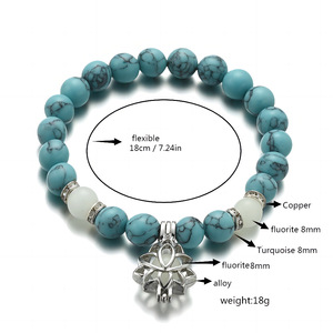 Autres vêtements - Lotus lumineux qui brille dans le noir - Pierre naturelle pour femmes - Bijoux de yoga et de méditation - Product Image 2