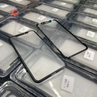Verre de téléphone portable avec OCA pour iPhone X Xr Xs Max pour iPhone 11 12 13 Pro Max remplacement de l'écran tactile en verre de lentille extérieure avant