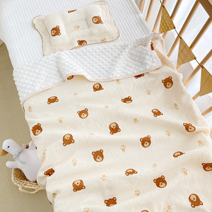 Coperta Avvolgente per Neonati Personalizzata Super Morbida a 4 Strati in Cotone Organico 400TC Antibatterico, Mussola a Pois per Bambini Oltre 4 Anni - Product Image 2