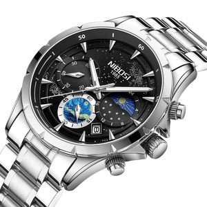 Montre à quartz pour homme For 2602 Business Strong Luminous, bracelet en acier inoxydable, chronographe, étanche - Product Image 6