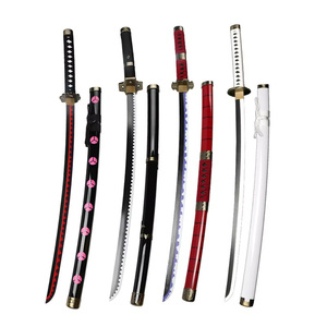 Set de Tres Katanas de Roronoa <span class=keywords><strong>Zoro</strong></span> Hechas a Mano: Shusui, <span class=keywords><strong>Enma</strong></span> y Kitetsu con Soporte de Exhibición y Cinturón Gratis, Accesorio de Cosplay - Product Image 4