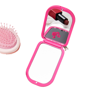 Espejo de maquillaje MINISO <span class=keywords><strong>Barbie</strong></span> Sunlight Shining para teléfono móvil, espejo de maquillaje de mano portátil plegable con cadenas de perlas - Product Image 6