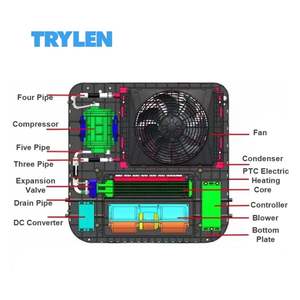 Aire Acondicionado Portátil de 12v Dc 24v para Camiones, Aire Acondicionado de Techo para Automóviles de 12v - Product Image 4