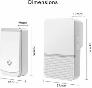 Timbre Inalámbrico con Alcance de 300 Metros, Modo Silencioso, 36 Tonos y Luz LED Intermitente - Product Image 2