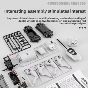 Juguete inteligente eléctrico RC inteligente <span class=keywords><strong>Robot</strong></span> perro precio bajo DIY ensamblado energía Solar juguete para niños plástico educativo - Product Image 2